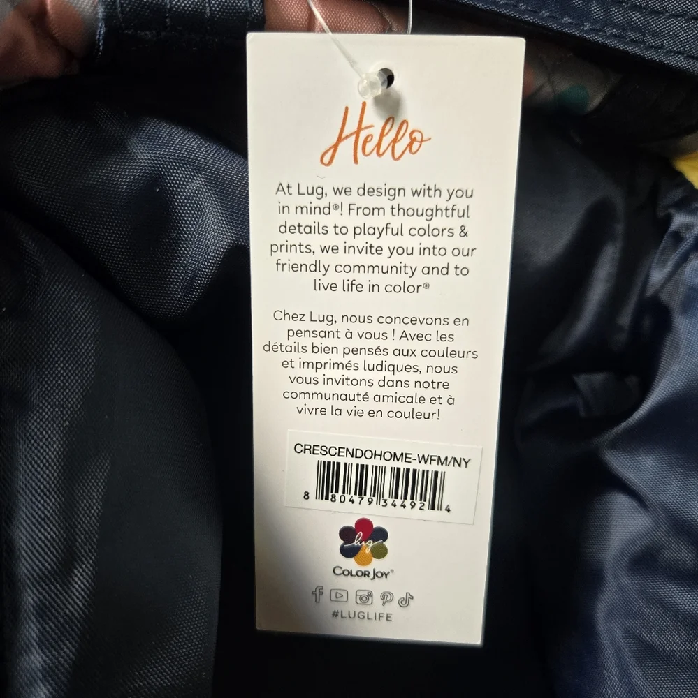 NWT Lug Crescendo 3pc Reversible Storage Bins in Wildflower Multi - Picture 7 of 8